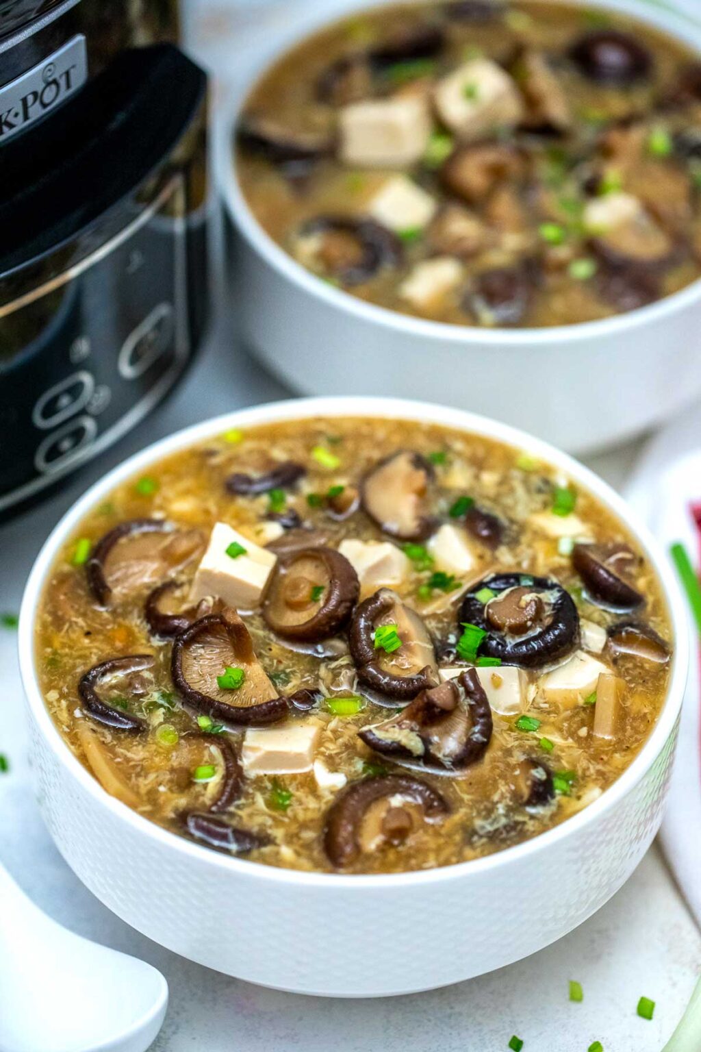 Slow Cooker Hot and Sour Soup - Sweet and Savory Meals