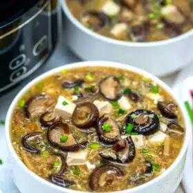 photo of bowl of hot and sour soup