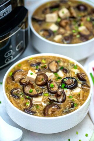 photo of bowl of hot and sour soup