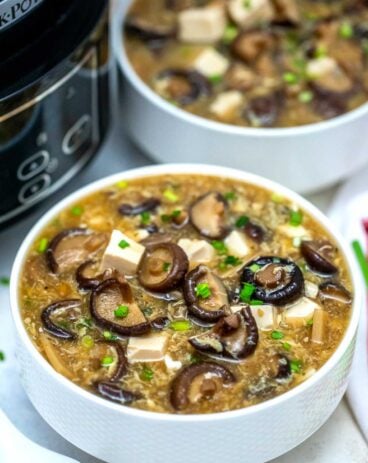 photo of bowl of hot and sour soup