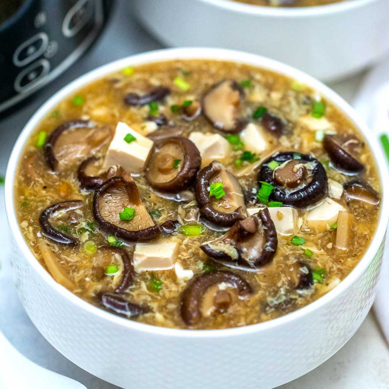 Slow Cooker Hot and Sour Soup - Sweet and Savory Meals