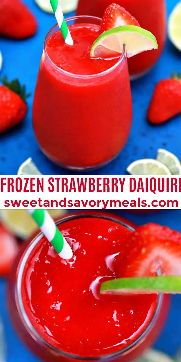 Frozen Strawberry Daiquiri - Sweet and Savory Meals