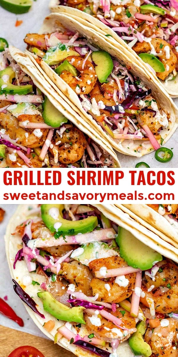 photo of grilled shrimp tacos