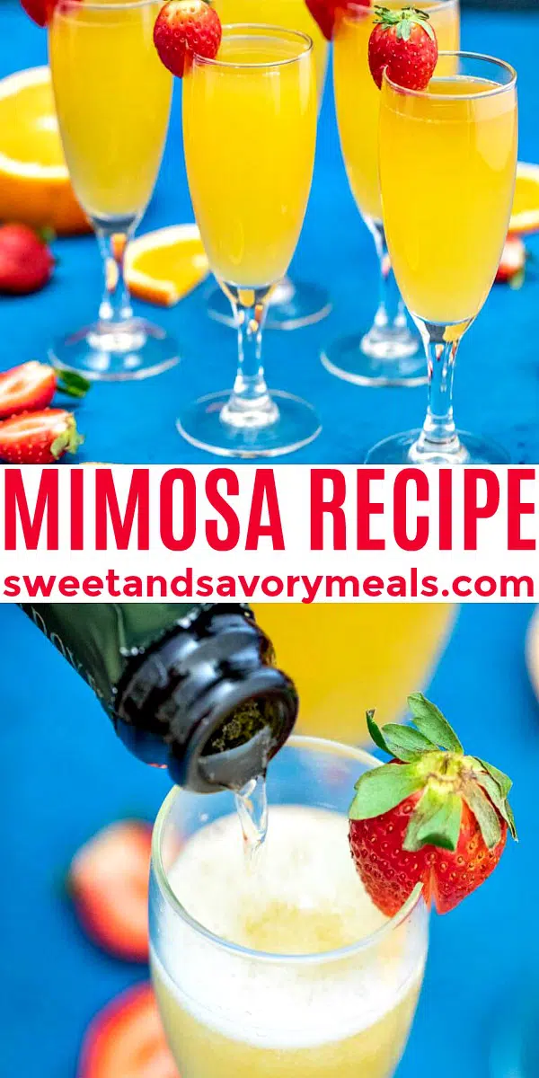 easy mimosa recipe pin