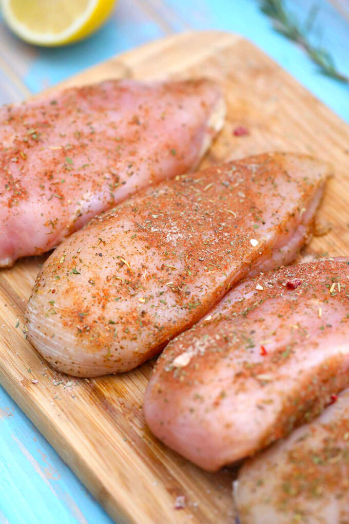 image of seasoned chicken breasts