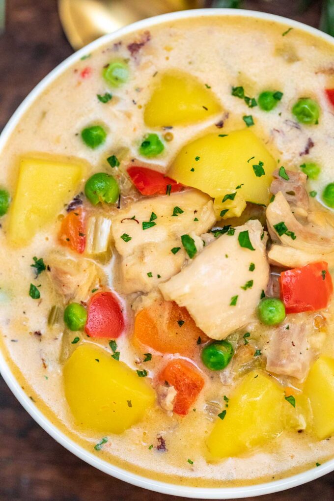 photo of chicken stew close up