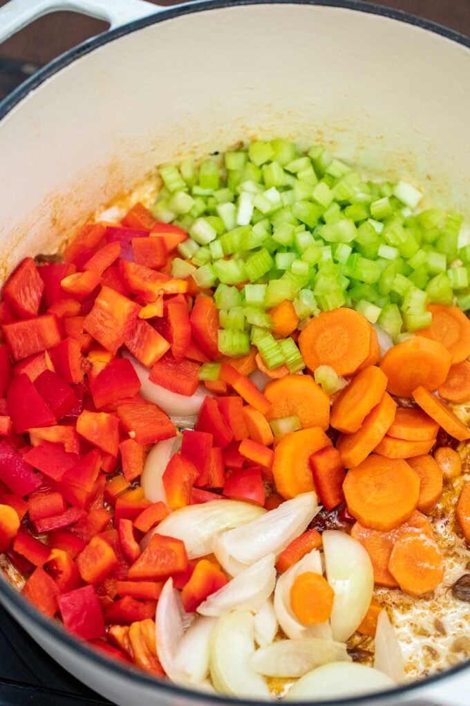 photo of veggies for chicken stew
