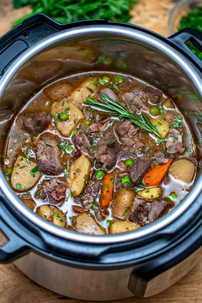 instant pot lamb stew in the pressure cooker