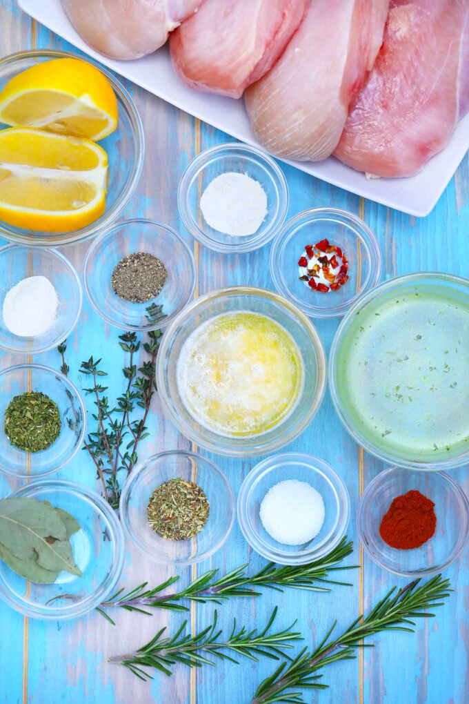 photo of ingredients for slow cooker chicken breasts