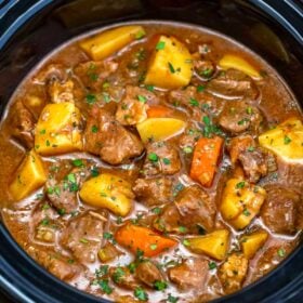 image of slow cooker Guinness beef stew