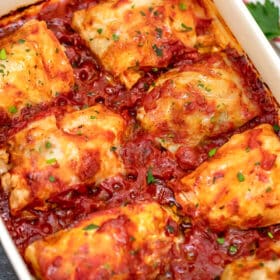 image of baked stuffed cabbage rolls