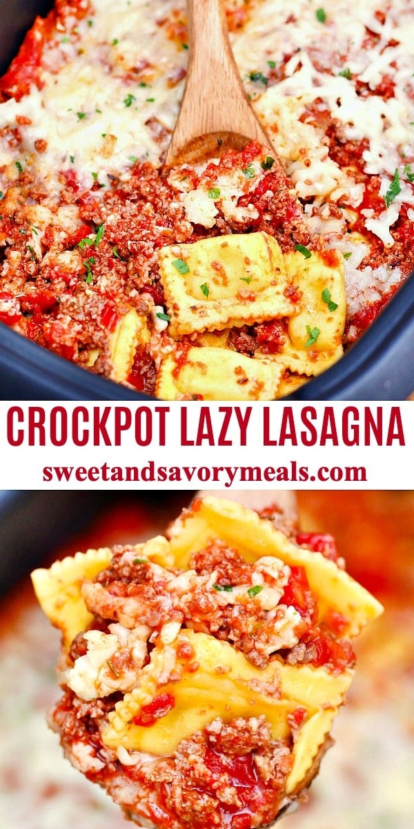 image of crockpot lasagna pin
