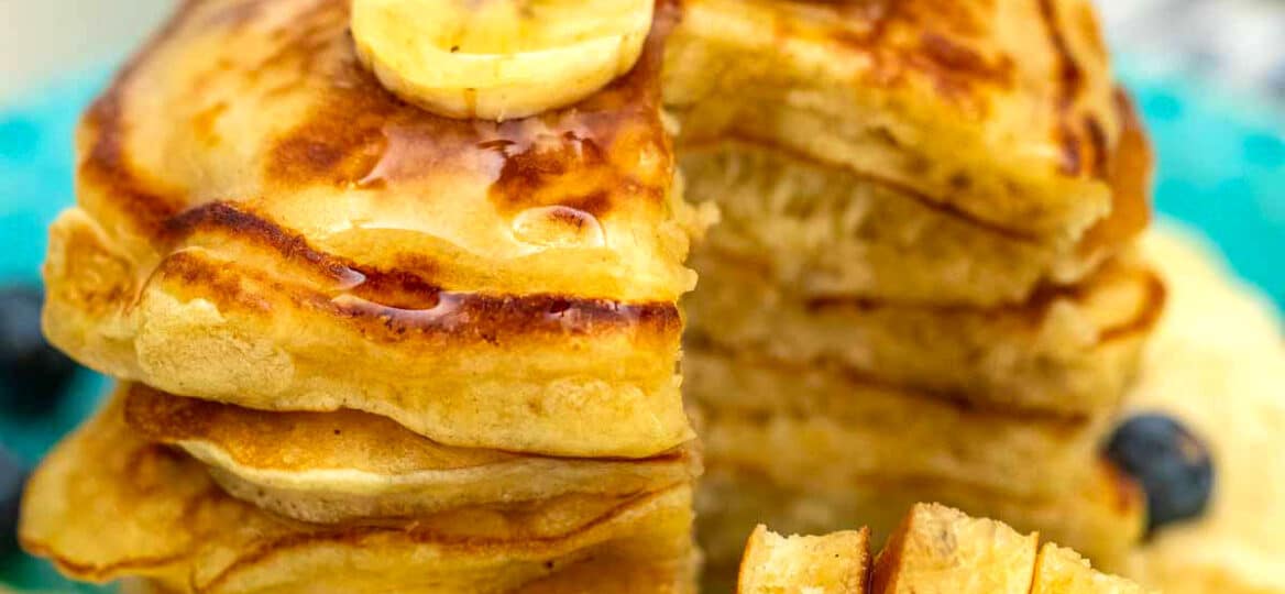 image of sliced banana pancakes