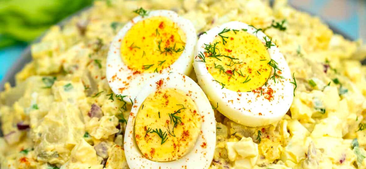 Deviled egg potato salad