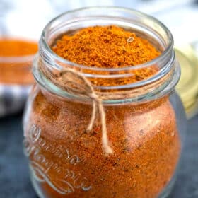 image of barbecue rub in a jar