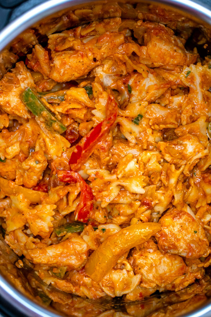 Chicken fajita pasta instant pot hot sale