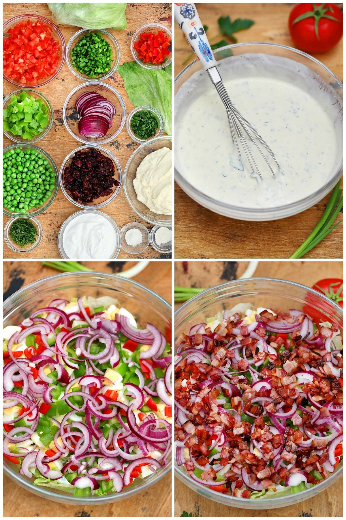 Easy Overnight Salad or Seven Layer Salad S&SM