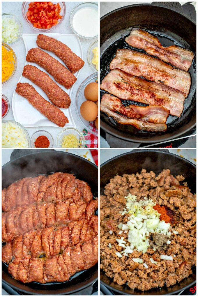 sausage bacon eggs