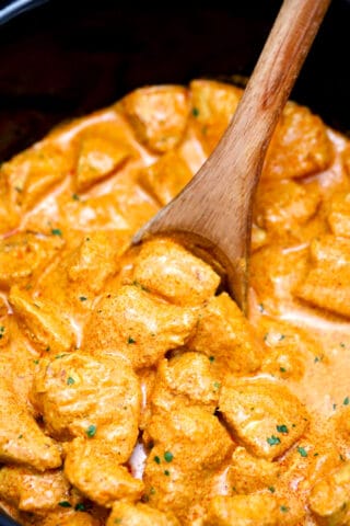 image of crockpot butter chicken