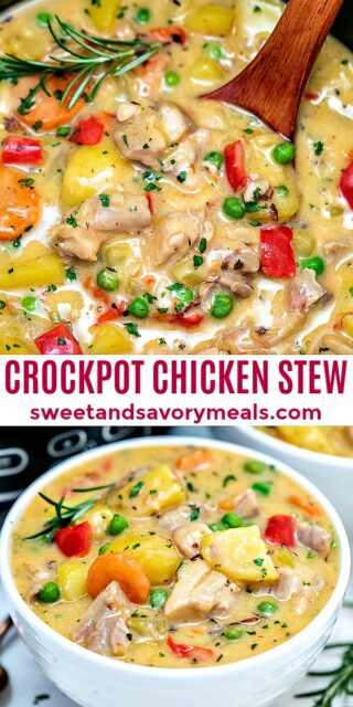 Slow Cooker Chicken Stew - Sweet and Savory Meals