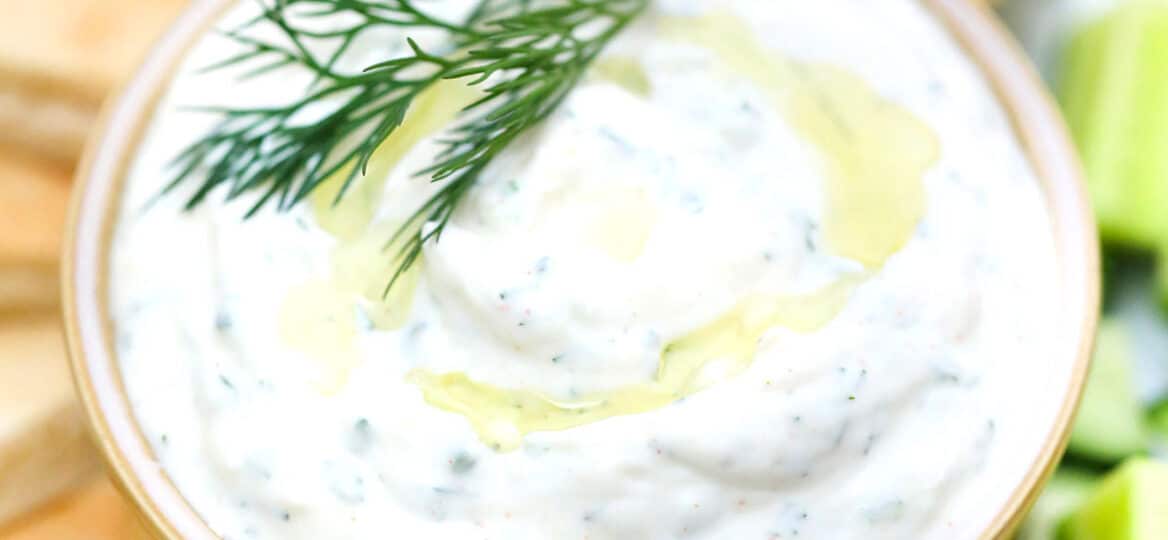 image of homemade tzatziki sauce