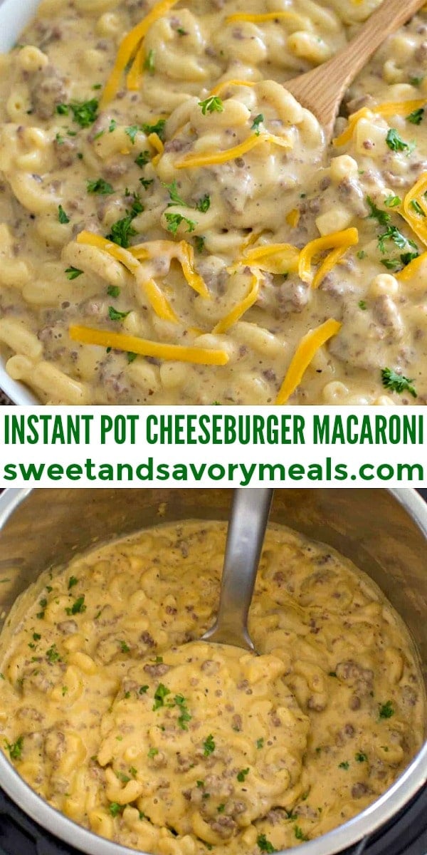 Photo of Instant Pot Cheeseburger Macaroni.