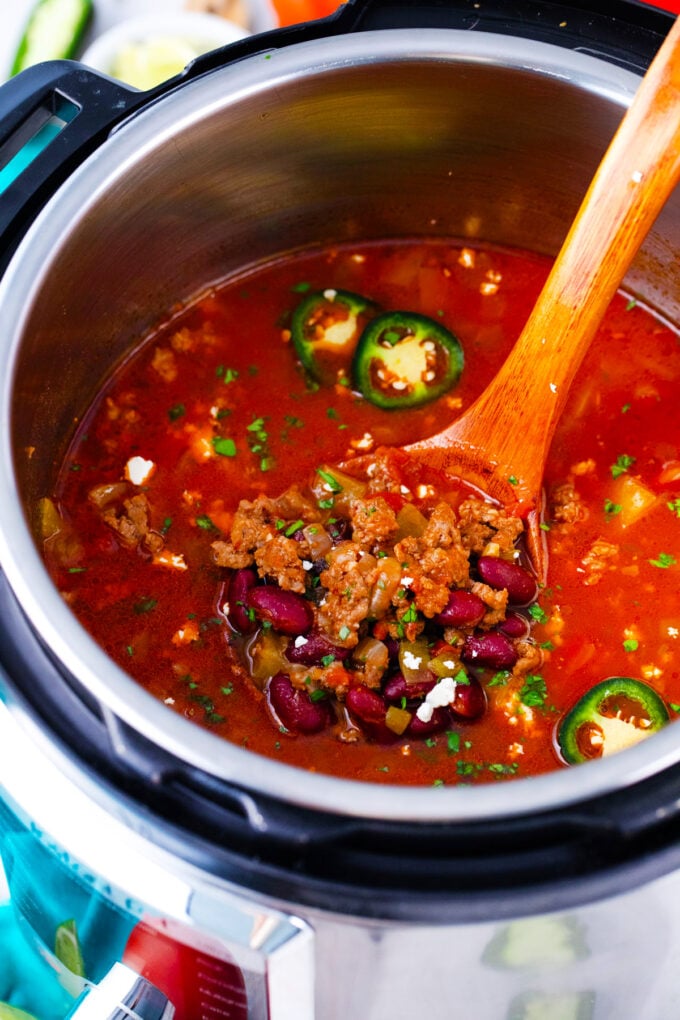 Instant Pot taco soup.