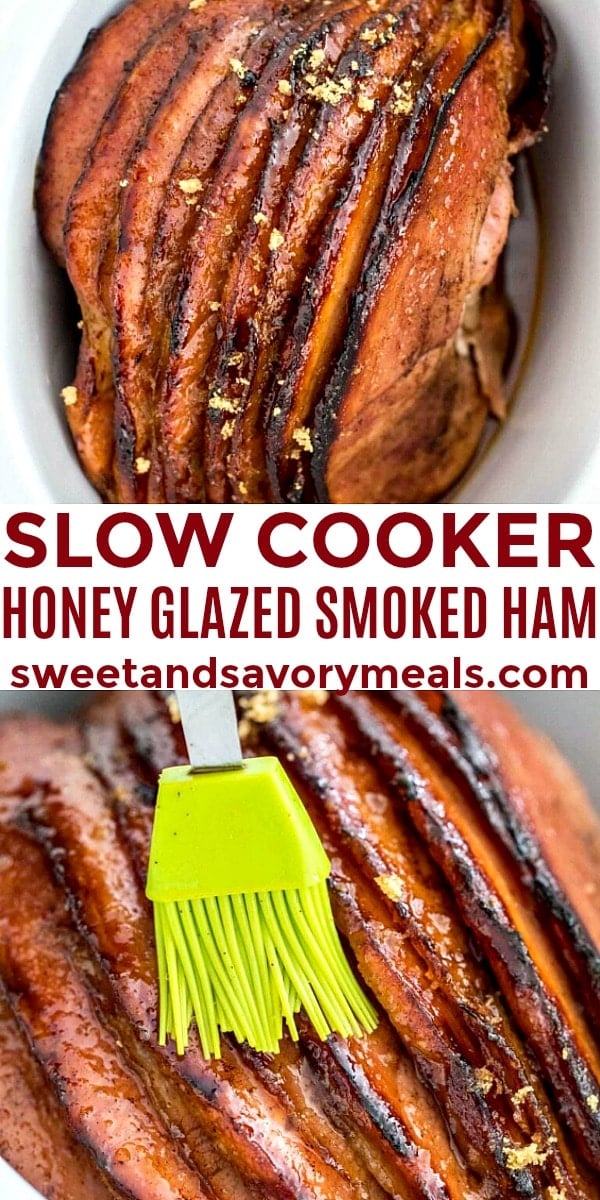 Slow Cooker Honey Glazed Smoked Ham Recipe - S&SM