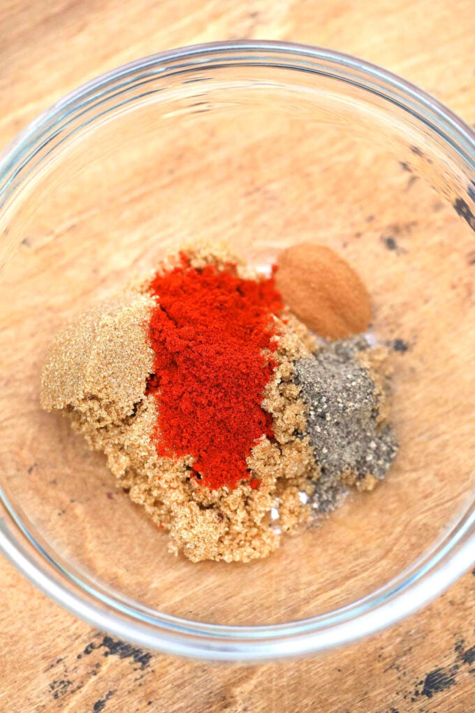 Image of brown sugar seasoning for candied bacon.