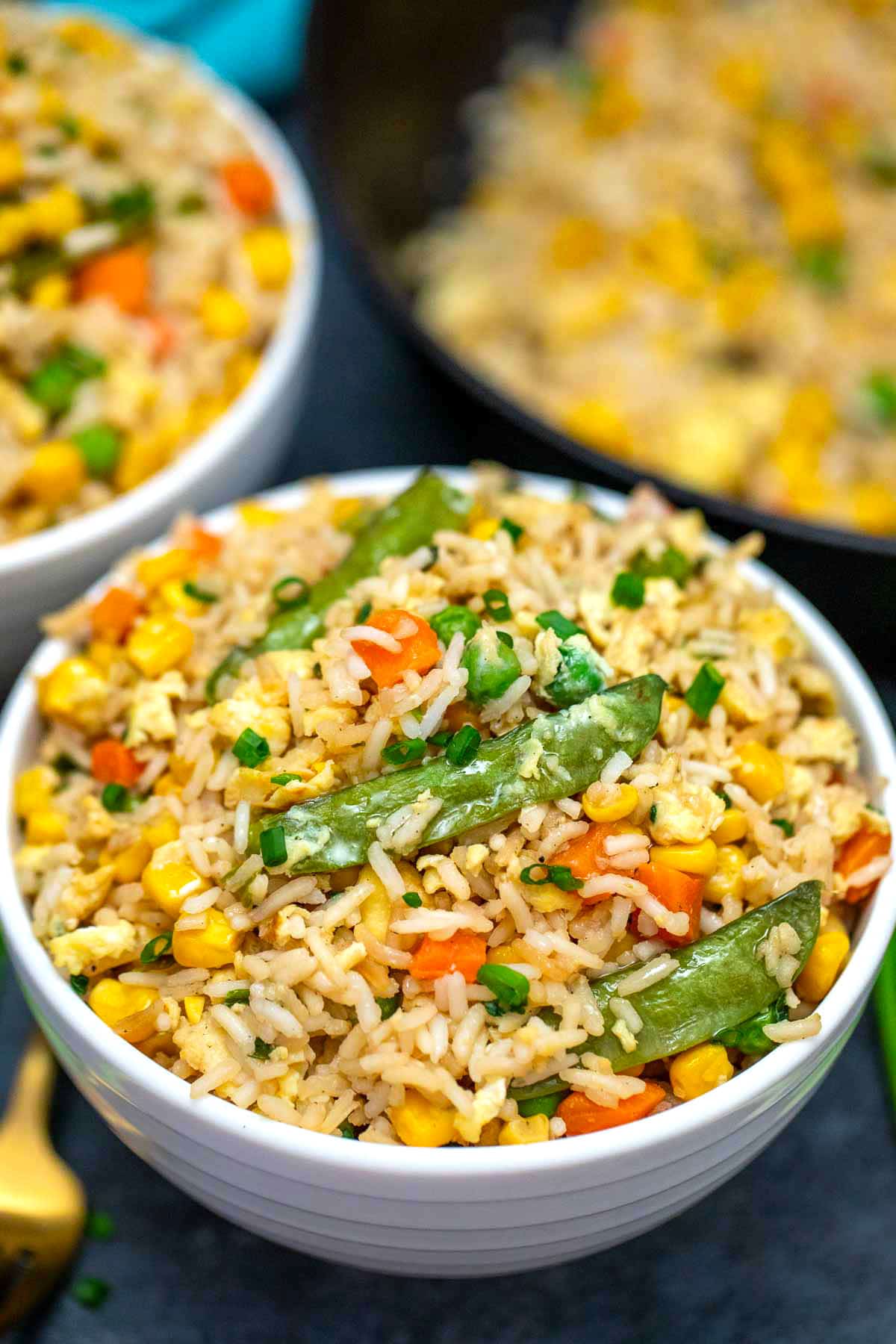 10-min Rainbow Fried Rice (easy one-pot rice cooker recipe