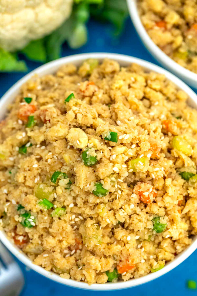 Picture of low carb cauliflower rice. 