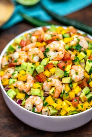 Picture of shrimp ceviche.