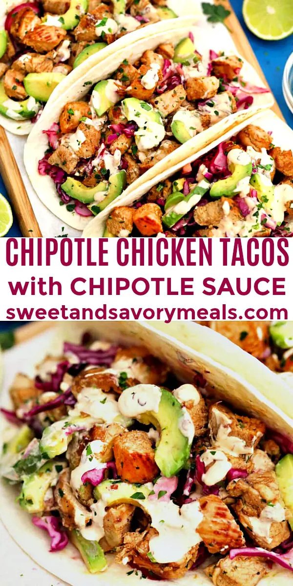 Chipotle Chicken Tacos with Chipotle Sauce