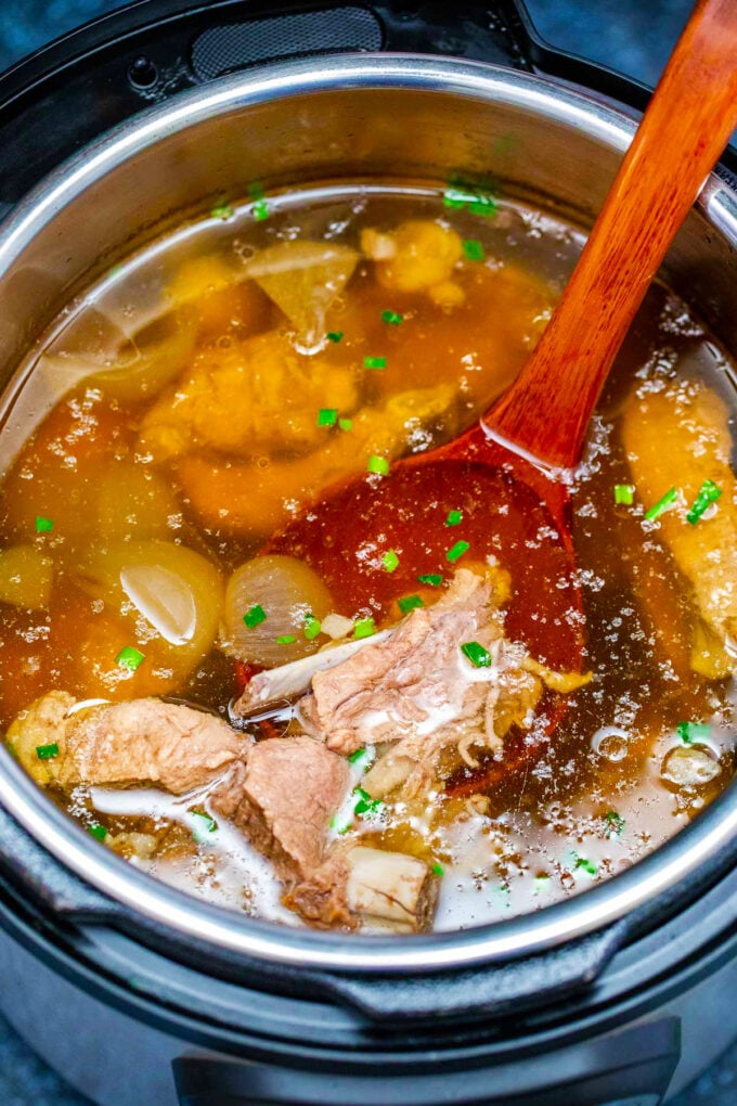 Instant Pot Tonkotsu Ramen broth.