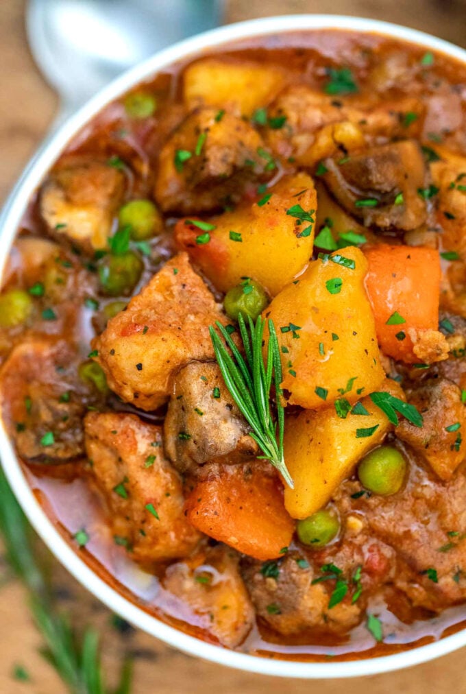 pork stew with rosemary and veggies