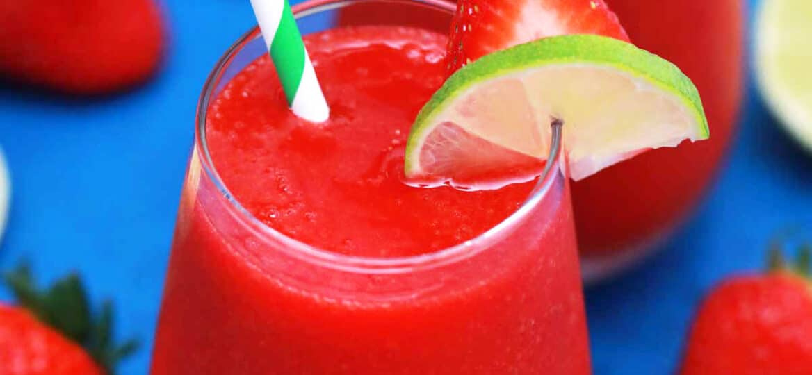 Photo of frozen strawberry daiquiri recipe.