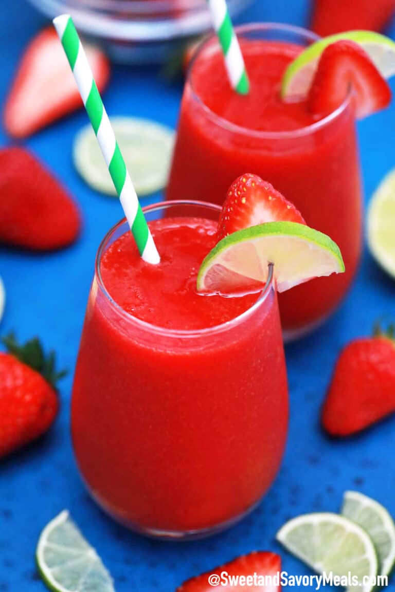 Photo of frozen strawberry daiquiri recipe.