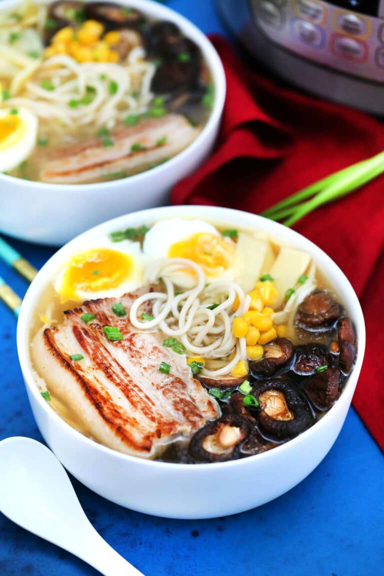 Picture of homemade Tonkotsu ramen with chashu pork belly.