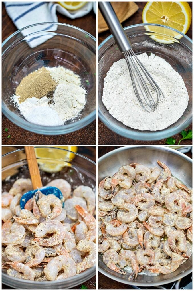 Image of how to make lemon pepper shrimp.