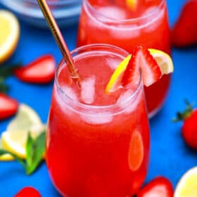 Photo of strawberry lemonade recipe.