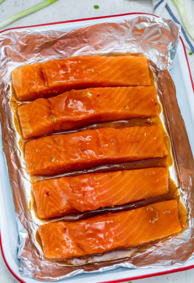 Image of teriyaki salmon marinade.