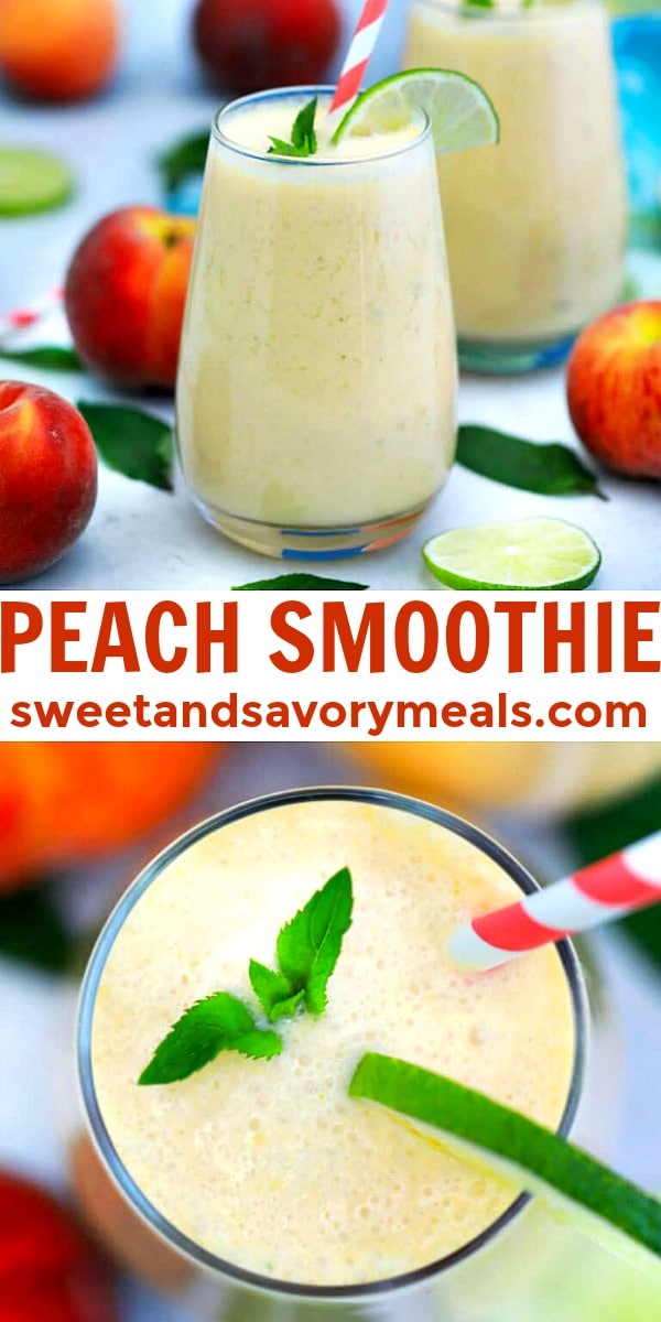 Easy Peach Smoothie pin
