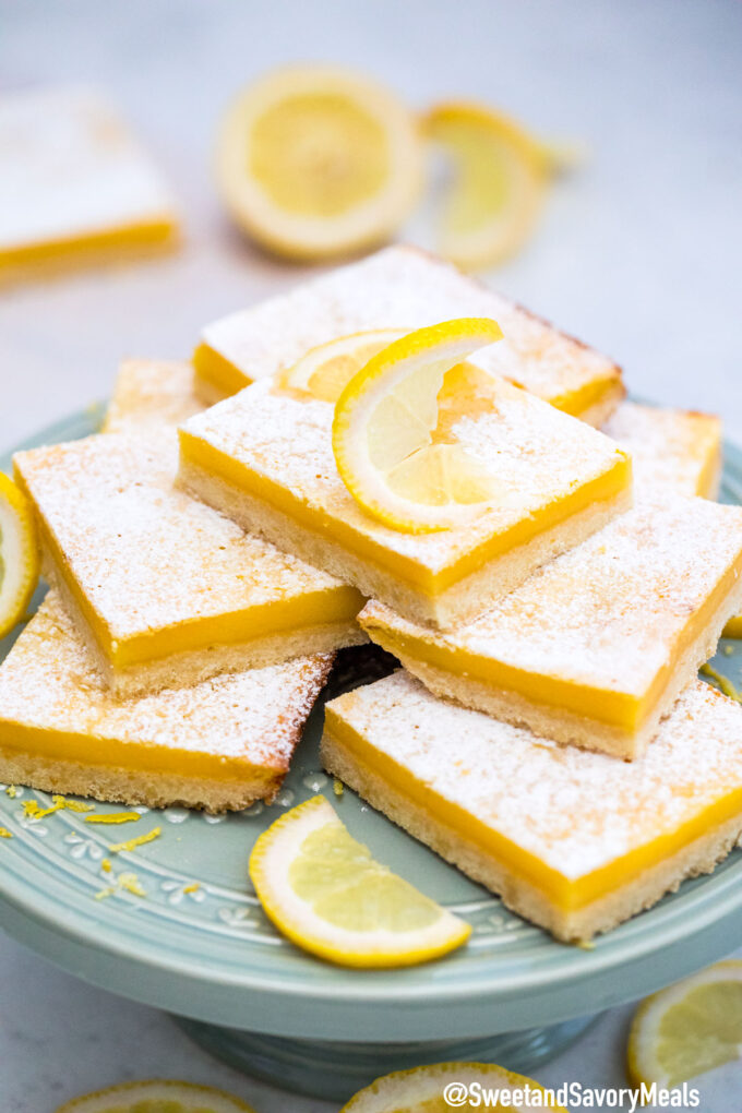 Image of creamy lemon bars.