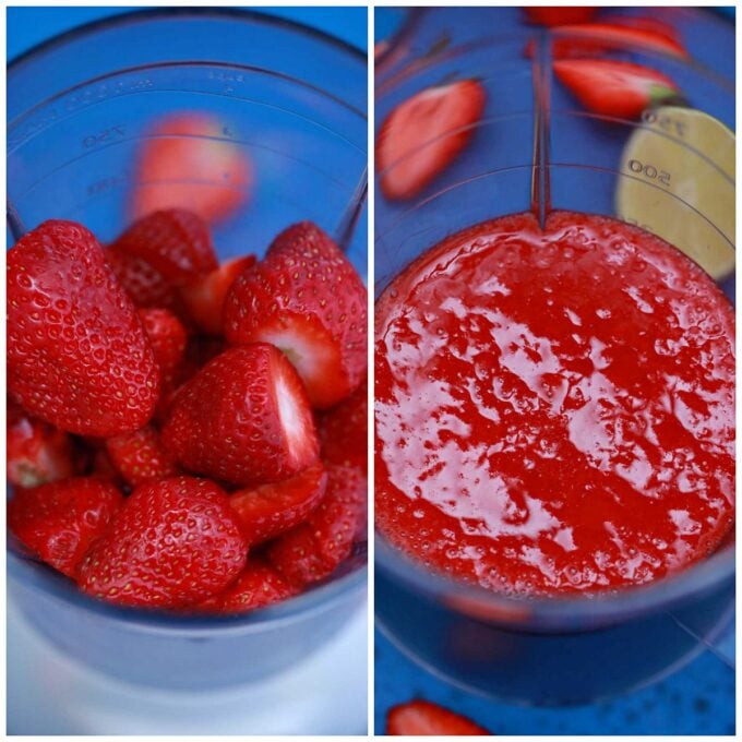 Image of how to make strawberry margarita.