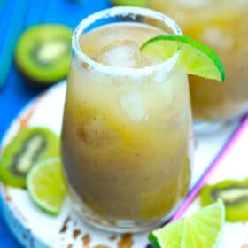 Photo of kiwi margarita recipe.