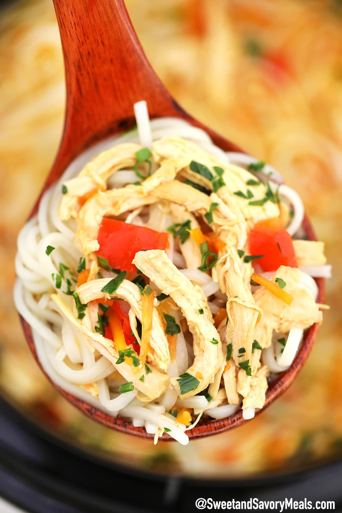 Slow Cooker Asian Chicken Noodle Soup Sweet And Savory Meals