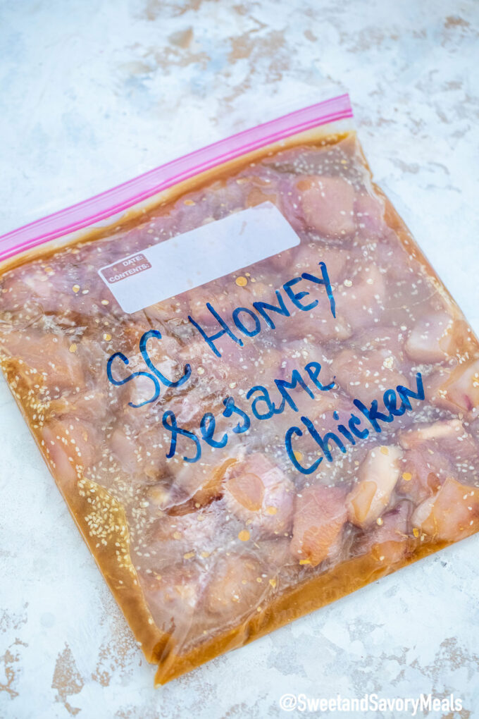 Slow Cooker Honey Sesame Chicken - The Gunny Sack