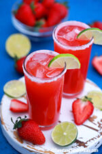 Strawberry Margarita Drink Recipe: easy & homemade [Video] - Sweet and ...