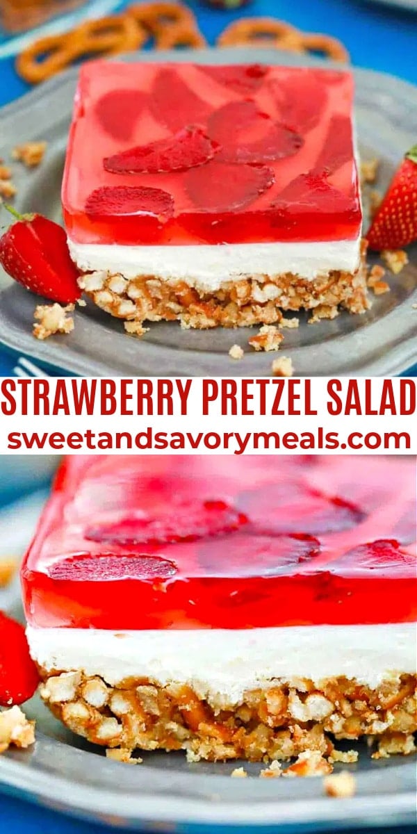 easy strawberry pretzel salad pin