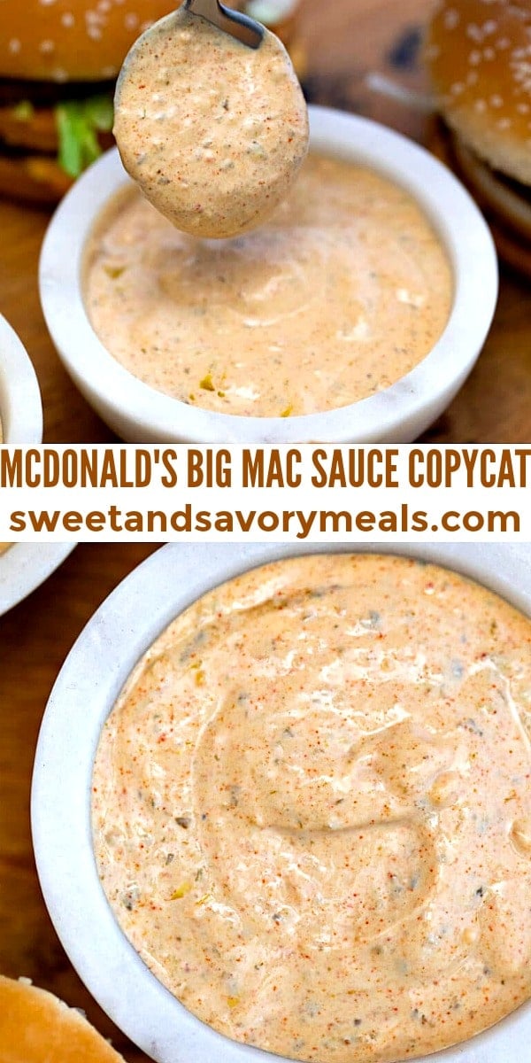 Easy McDonald's Big Mac Sauce Copycat pin